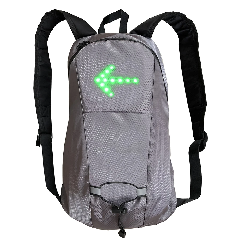 15L Bicycle Bag USB LED Turn Signal Light Remote Control Safety Bag Outdoor Hiking Climbing Backpack Waterproof Sport Backpack