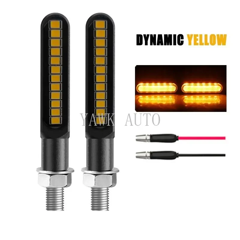 16 светодиодов, мини-светодиодный сигнал поворота, фонарик, желтая сигнальная лампа, мигающий черный 8 мм, Intermitentes Moto 12V