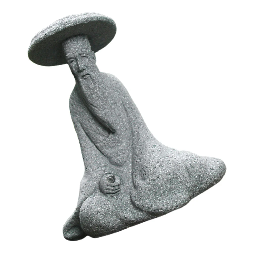 

Fisherman Figurine Garden Statue Decorations Sand Mini Miniature Zen Bonsai Table Ornaments Accessories Landscape Micro Model