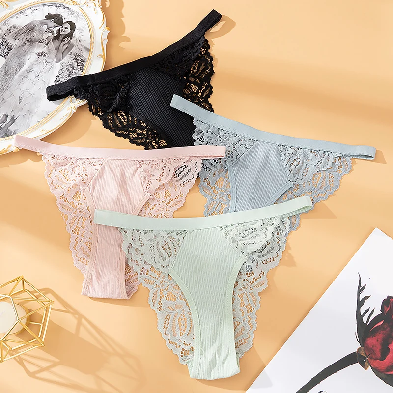 

Женское нижнее белье, трусики, однотонные удобные трусики, бесшовные кружевные трусики для женщин, сексуальные ажурные трусики с низкой пос...