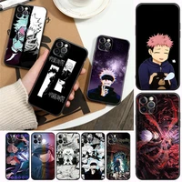 jujutsu kaisen yuji itadori satoru gojo anime apple case for iphone 11 12 13 mini pro max xs x xr 7 8 6 plus se 2020 cases cover