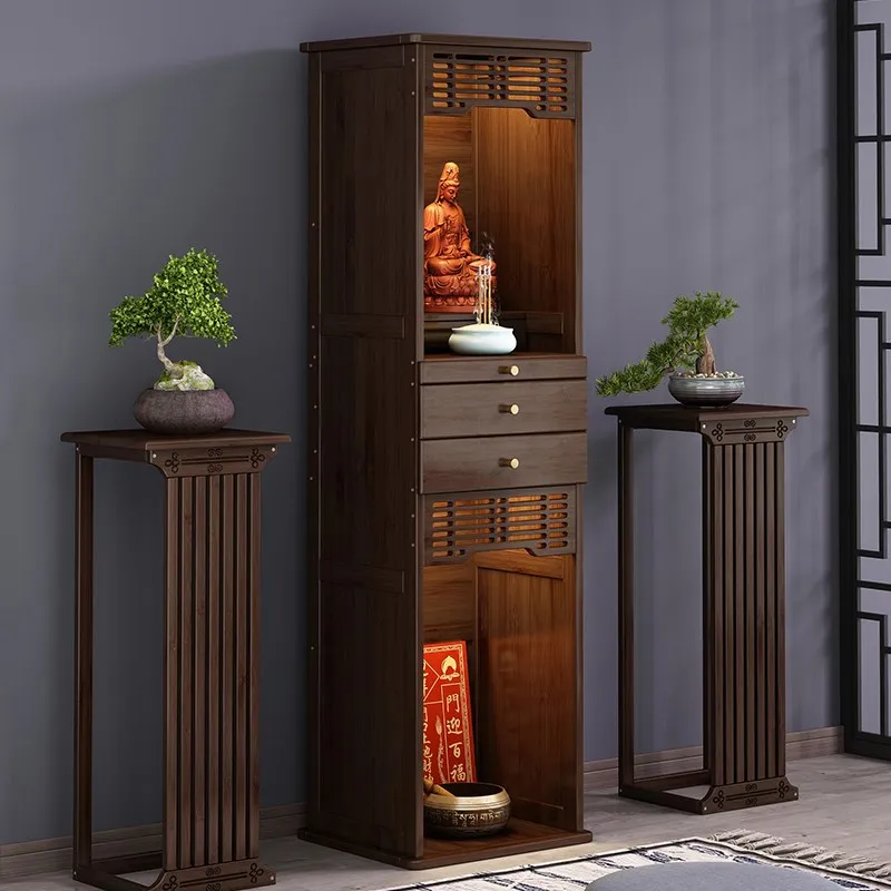 Буддийский нишевый новый вертикальный шкаф в китайском стиле двухслойный стол