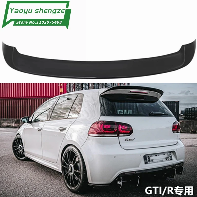 

Спойлер для VW GOLF MK6 GTI & R 2008-2012, задний спойлер для хэтчбека из АБС-пластика, аксессуары для заднего крыла автомобиля Golf 6 Gti