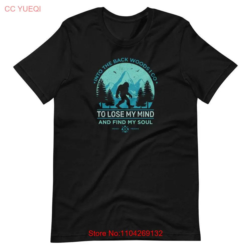 Lose Mind Find Soul Quote Bigfoot Sasquatch Peace Commune With Nature Squatchy Футболка с длинными или короткими