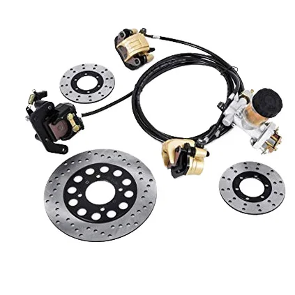 

Rear Hydraulic Brake Master Cylinder Brake Pad + Rotor Disc Go Kart Kit