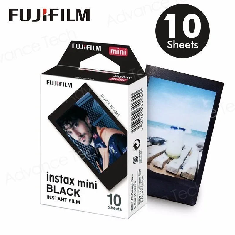 Buy 2017 New arrival Genuine Fujifilm Instax Mini Black border Film 10 Sheets for Mini. 8 Plus 70 90 25 50s Camera Share SP 1 SP 2