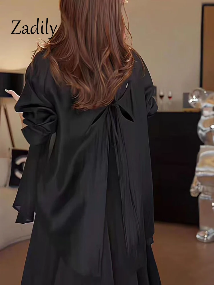 Женская прозрачная шифоновая блузка с длинным рукавом свободная пляжная