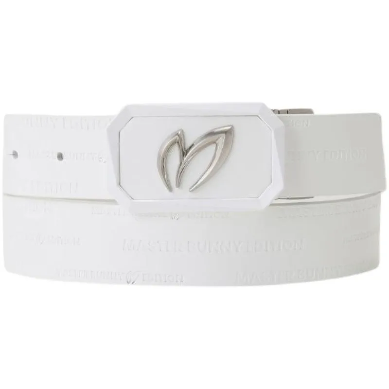 MASTER BUNNY Golf men's and women's belt cowhide belt can be cut on both sides