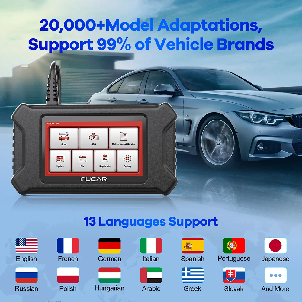 Диагностические инструменты MUCAR CS2/CS4/CS6/CS90/CS99 считыватель кодов Obd2 система
