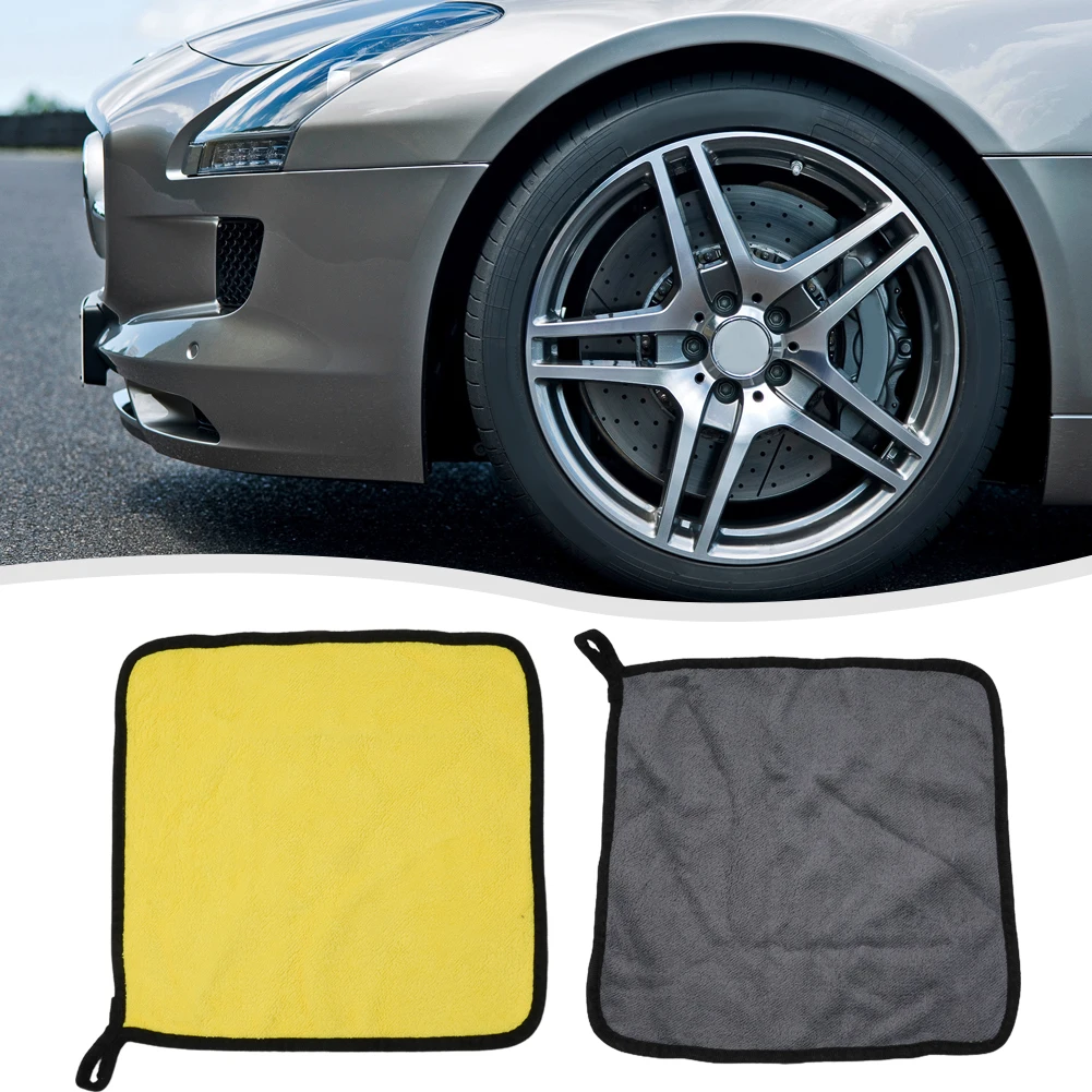 

Car Washing Rag ​Dry Strong Absorbent Soft Towel Polyester Fiber Yellow Cleaning Cloth Double-sided Use Rag Auto Accessories