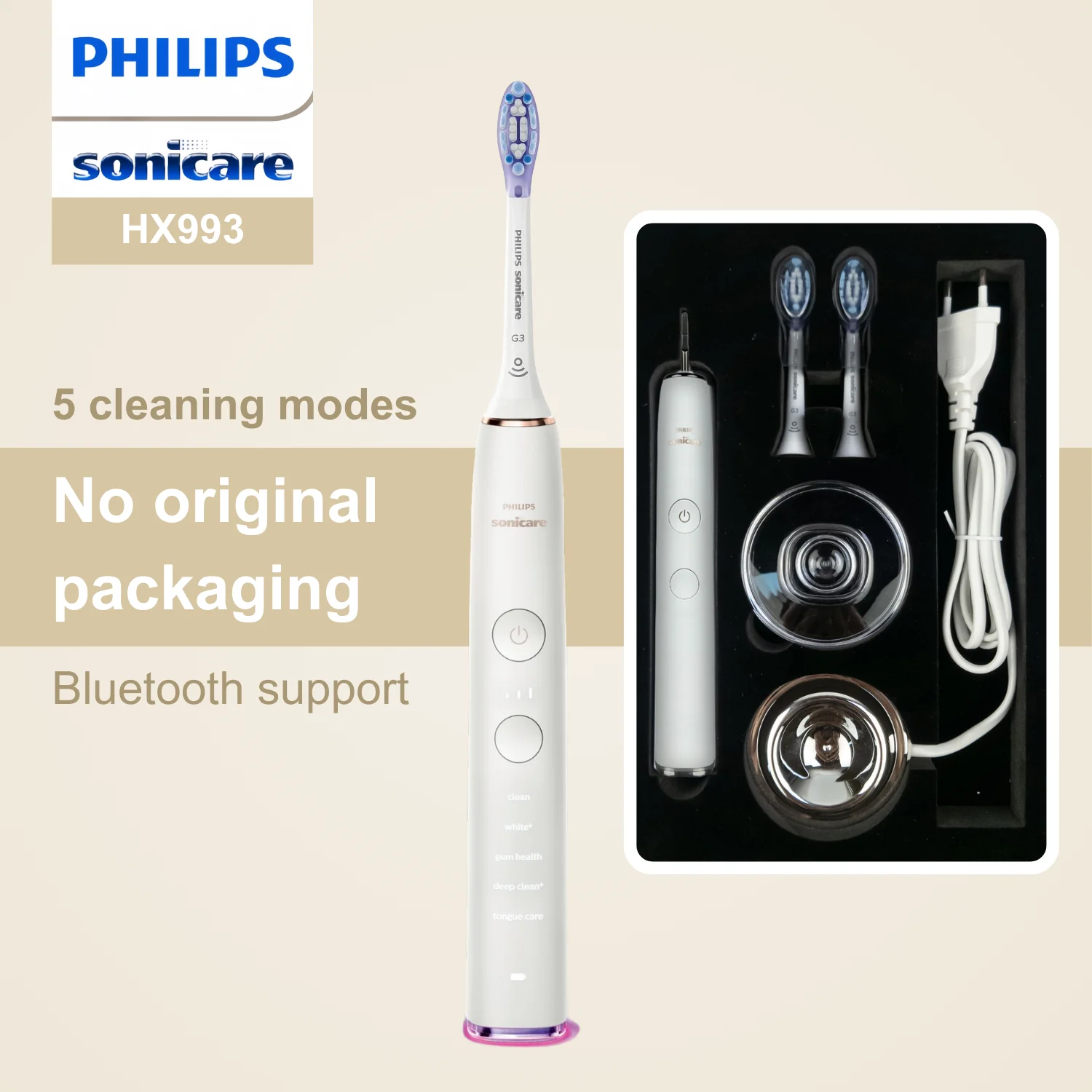 Электрическая зубная щетка Philips Sonicare HX993 без оригинальной упаковки подключение к