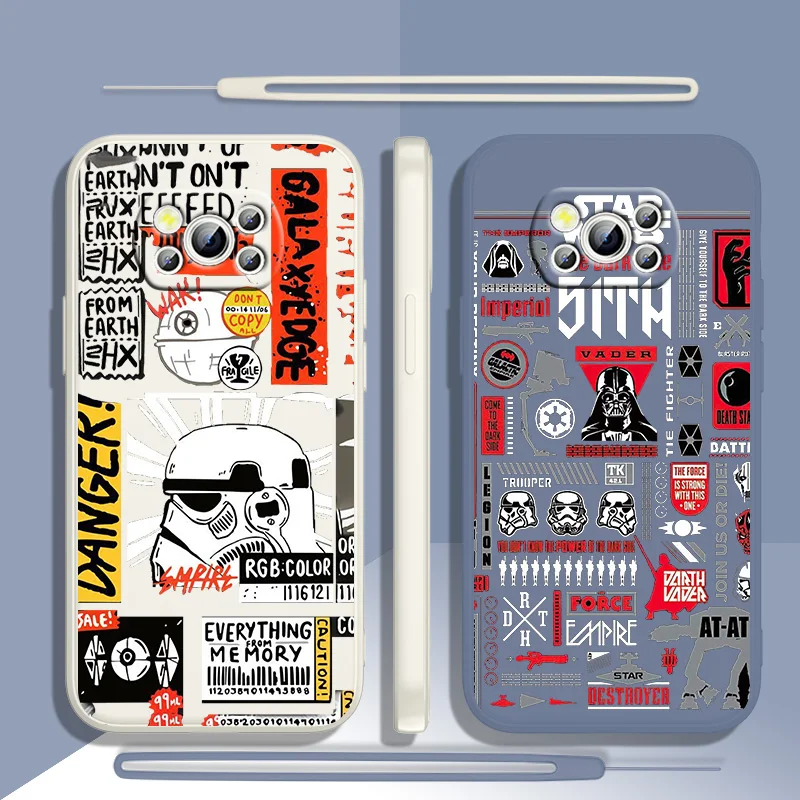 

Disney S-Star Warsrgvr Cute For Xiaomi POCO C50 C40 X4 M5S F4 M4 X3 F3 M3 C3 Pro GT NFC 4G 5G Liquid Rope Silicone Phone Case