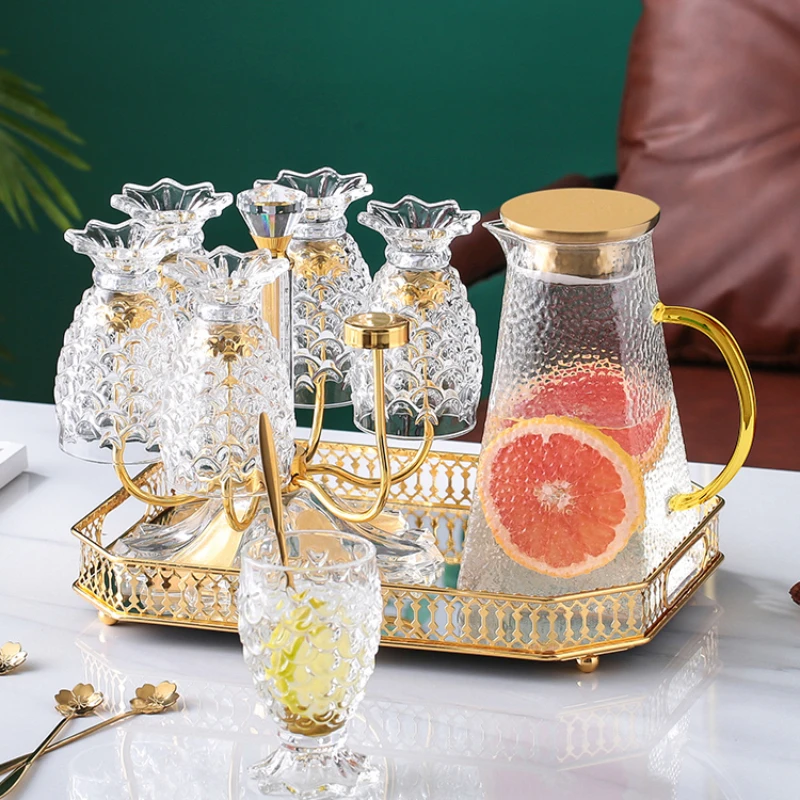 

YY Glass Rack Drain Tray Household Living Room Upside down Cup Storage