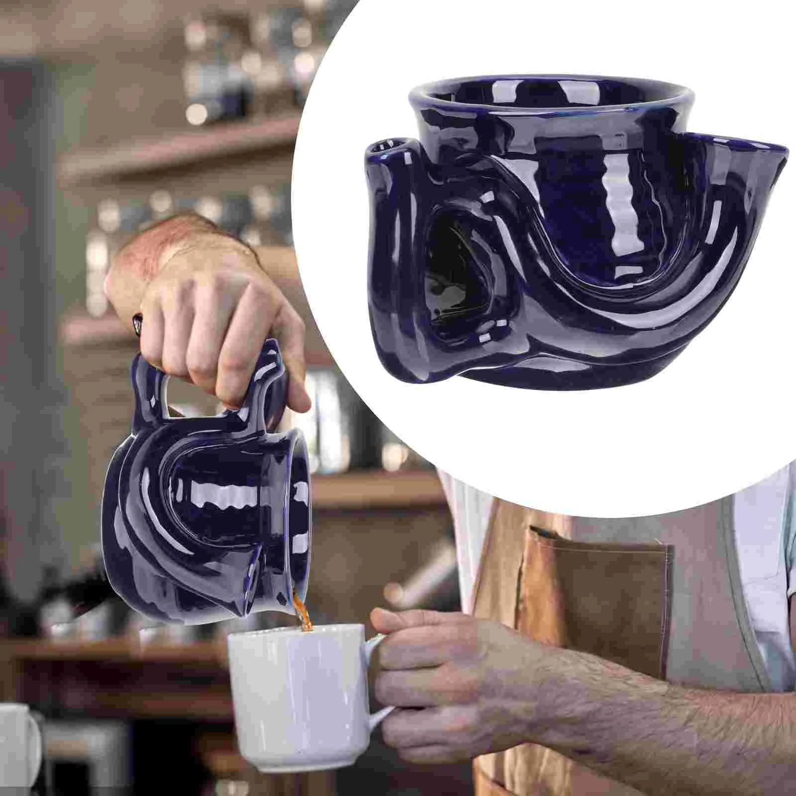 

Household Personalized Ceramic 3D Pipe Mug Beverage Cup Pipe Shaped Mug Coffee Cup