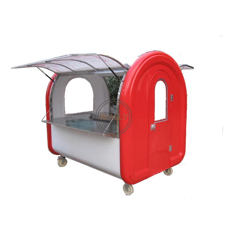 

Street food cart Ice cream vending cart mobile food kiosk for sale with fried ice cream machine (LOGO printing is optional)