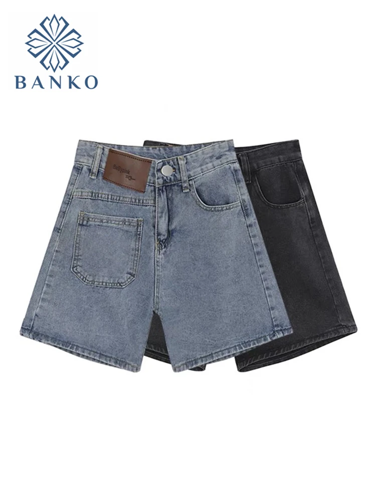 Повседневные джинсовые шорты с высокой талией для женщин Новинка лета 2022 модные