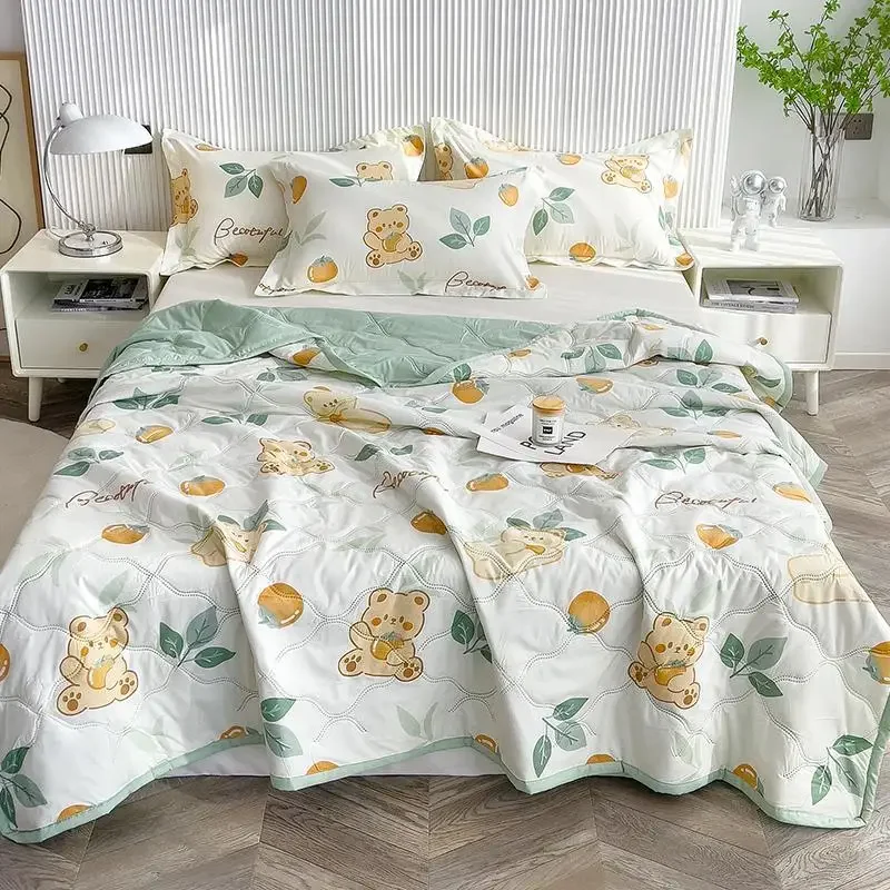 

Летнее стеганое одеяло 100X150 см, пододеяльник с кондиционированием воздуха, пододеяльник, Детская моющаяся кровать с одним мультяшным цветочным рисунком для домашнего использования