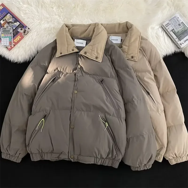 2023 винтажное Свободное пальто из хлопка зимняя утепленная теплая Повседневная