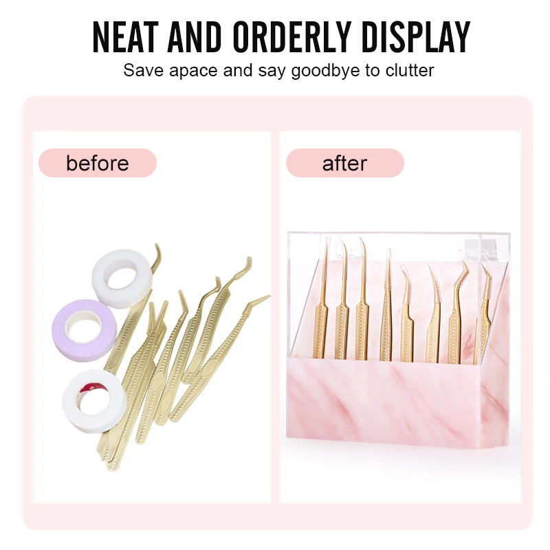 Контейнер для хранения ресниц пинцетов 8 отверстий