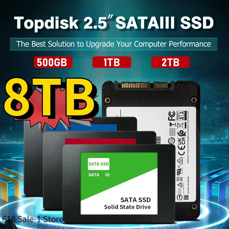

8TB Original SSD SATAIII 2.5"Ssd Hard Disk Drive 2TB 1TB 500GB High Speed Transfer Internal Solid State Drive for PC/Laptop Mac