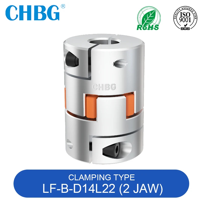 

LF B D14L22 Aluminum Shaft Coupler Jaw Plum Spider Clamping Type CNC Motor Encoder Coupling 3mm 4mm 5mm 6mm For Dividing Table