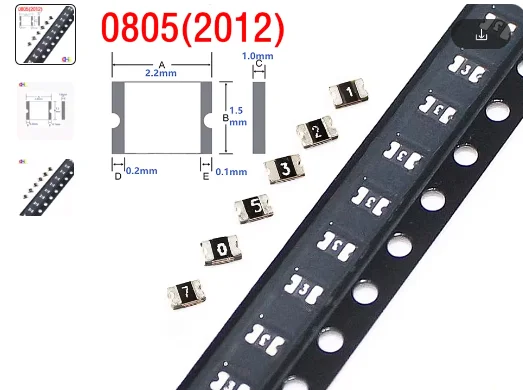 50 шт. 0805 SMD самовосстанавливающийся предохранитель 2012 0 05 А 1 2 3 5 75 25 PPTC Защитная