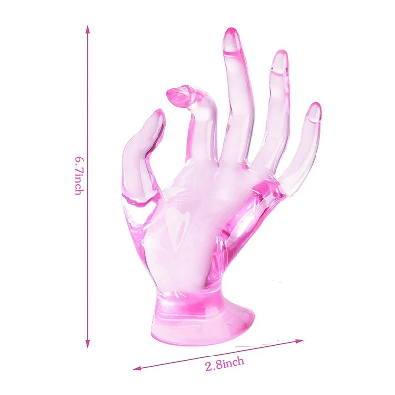 2X Hand Ring Holder, Pink Room Decor Aesthetic Jewelry Displays For Shows, Preppy Decor Ring Display Jewelry Stand