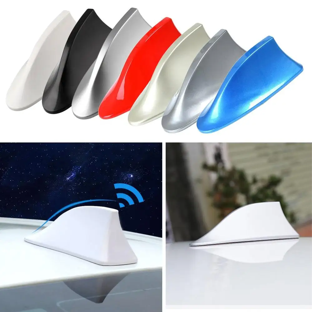 

Universal Car Roof Shark Fin Decorative Aerial Antenna Cover Sticker Base Roof Carbon Fiber Style For BMW/Honda/Toyota