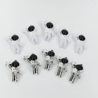 10pcs1 pack of three dimensional astronaut dripping oil alloy pendant diy jewelry accessories earring pendant