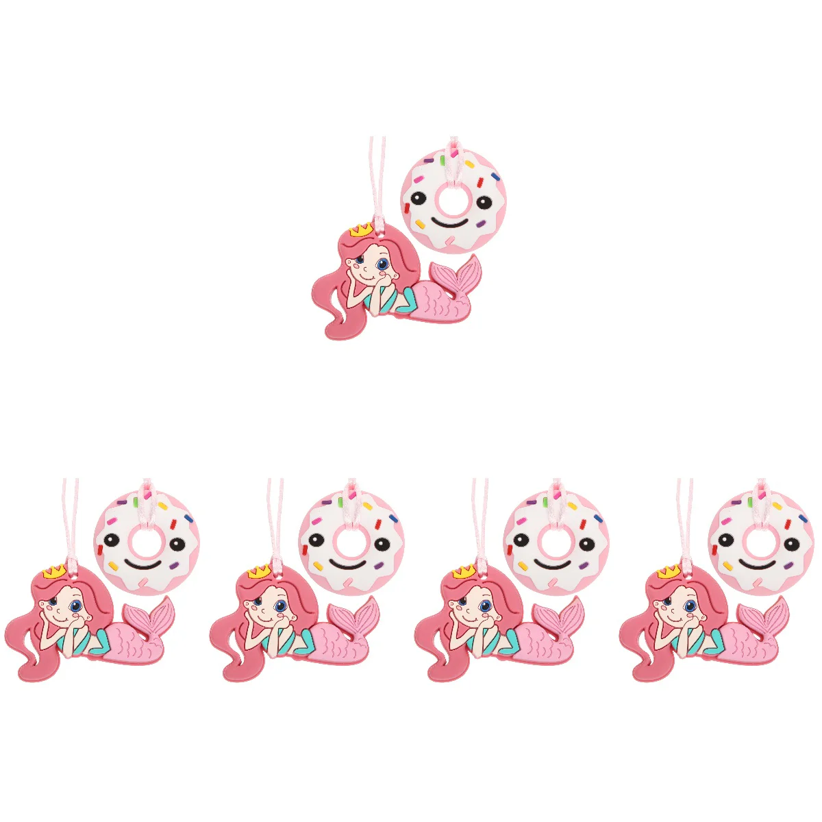 

10 шт. жевательное ожерелье для прорезывания зубов, женское Силиконовое ожерелье для детей