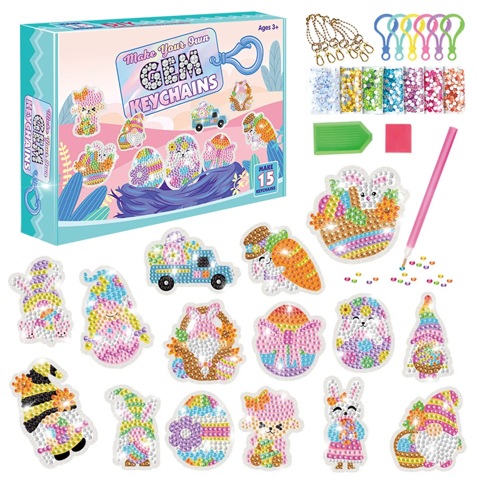 Easter DIY Point Drill Pendant Decoration For Kids Educational Interactive Toys Creative Mosaic Puzzle Men And Women |