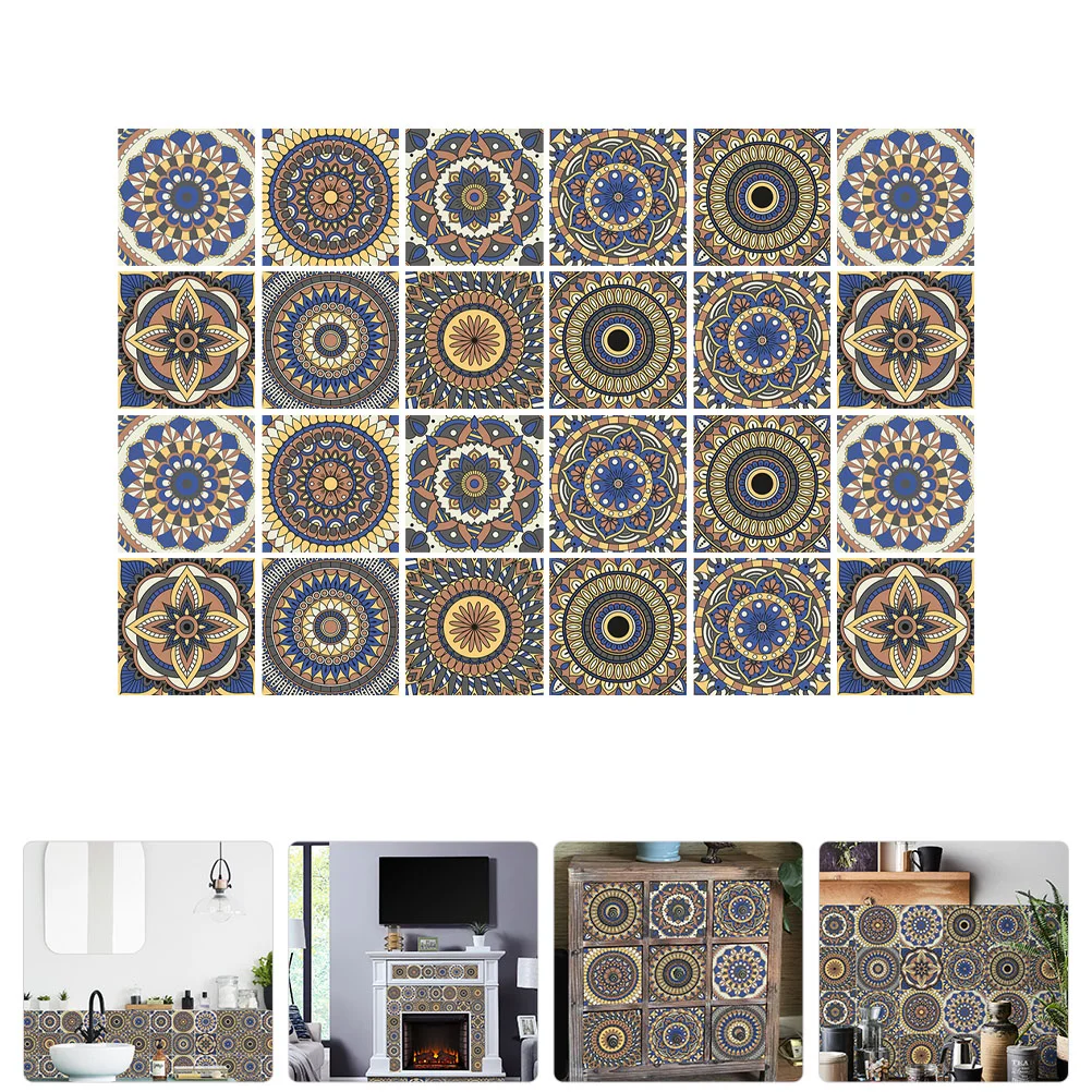 

Tile Sticker Stickers Wall Bathroom Kitchen Decals Home Floor Tiles Cupboardbacksplash Stick Ornament Adhesive Decor Removable