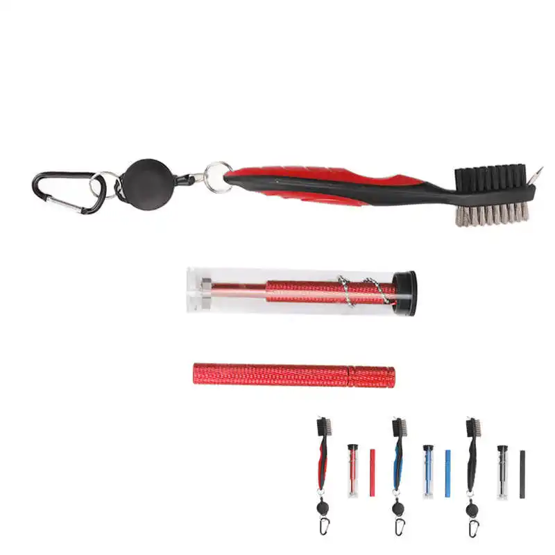 

Golf Club Cleaner Retractable Brush Two Sided Brush Deep Cleaning Golf Club Brush Kit for Outdoor