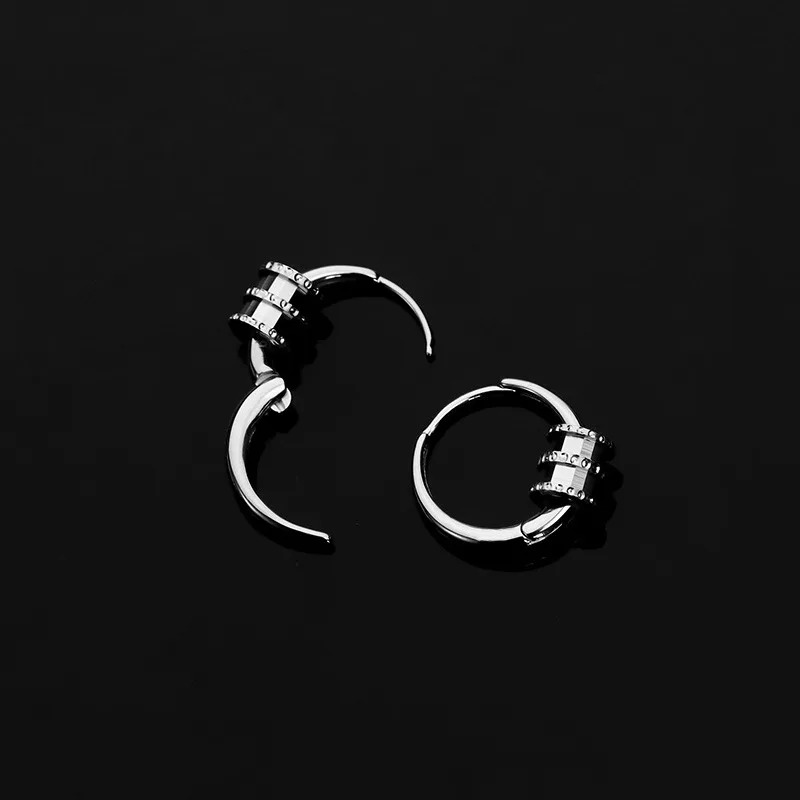 

1 Pc Delicate Silver Color One Two Wear Earrings For Men Simplicity Small And Compact circular Earrings Trendy Lucky Jewelry