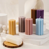 colorful stick candles for home decro scented candles soy wax household pillar candles for emergency wedding gifts
