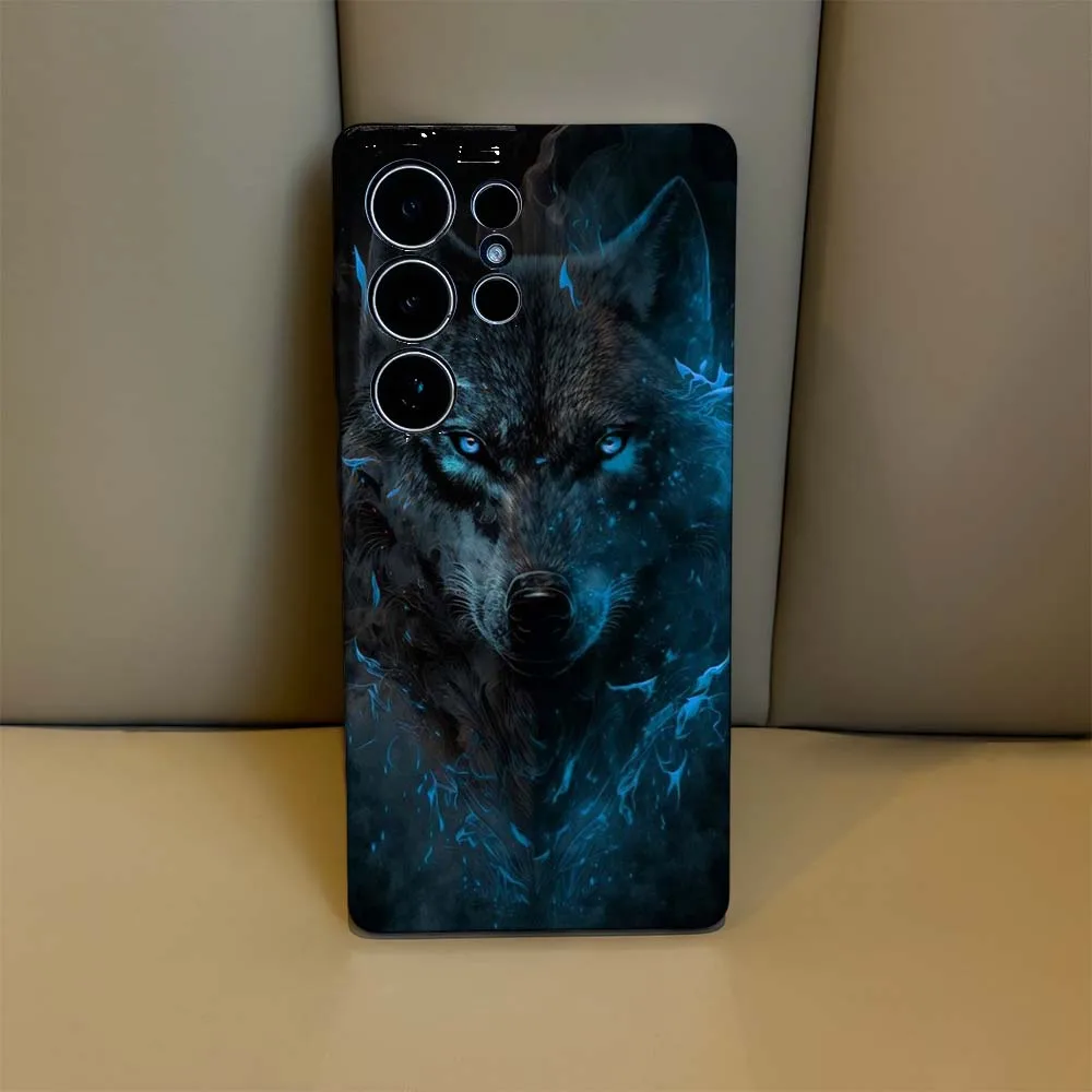 Фото Чехол для телефона Art Handsome Wolf для Samsung Galaxy S26 S25 S24 S23 S22 FE Plus Ultra Feilin, с эффектом волн и масляной текстурой №5
