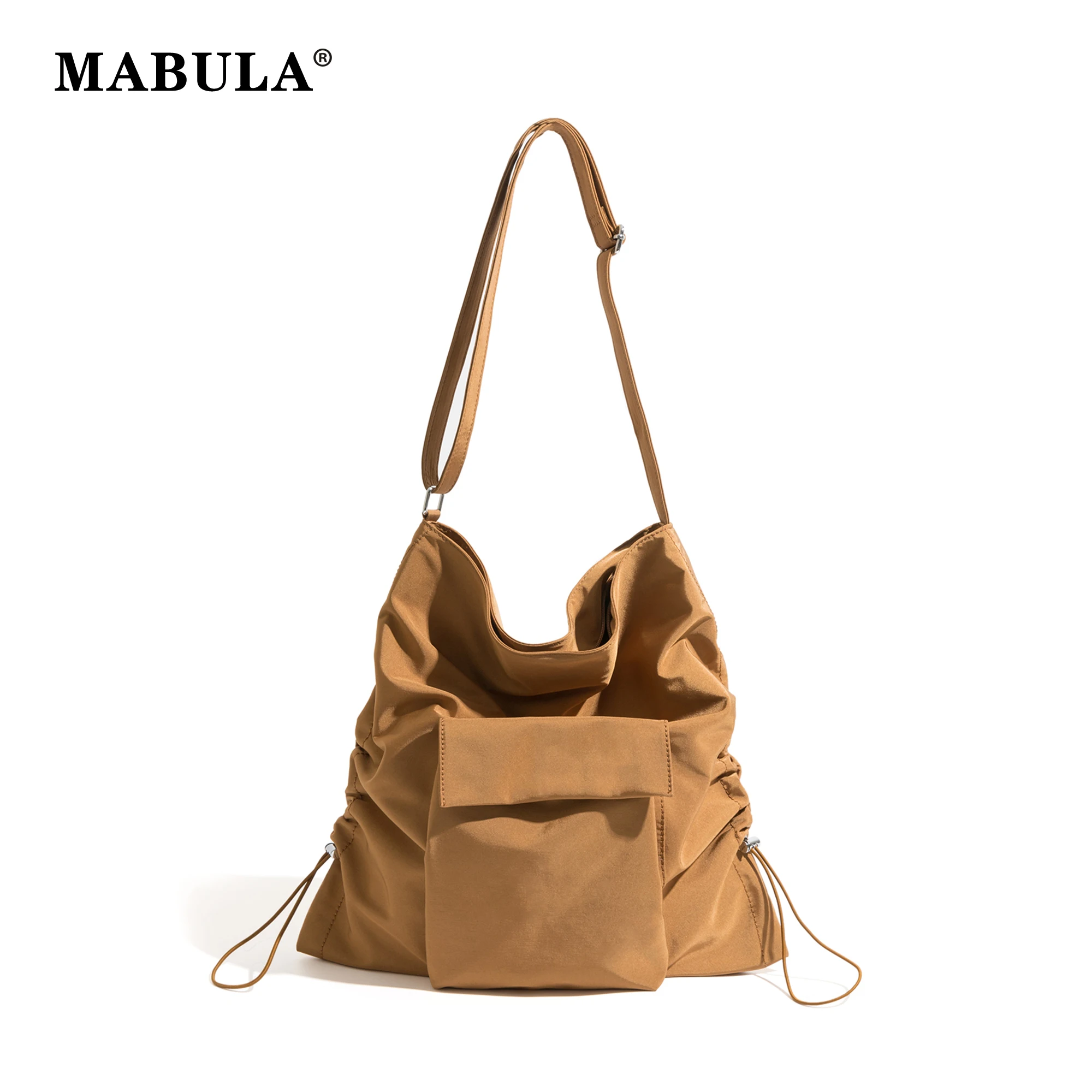 

Женская Повседневная сумка через плечо MABULA, нейлоновая Повседневная сумка-мессенджер на шнурке, вместительная сумка через плечо