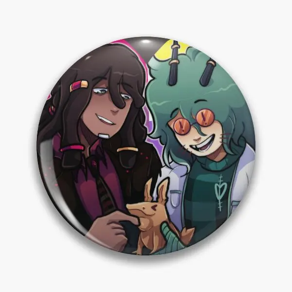 Мягкая пуговица в форме сердца Эдрик и Фрэнки булавка для украшения милый