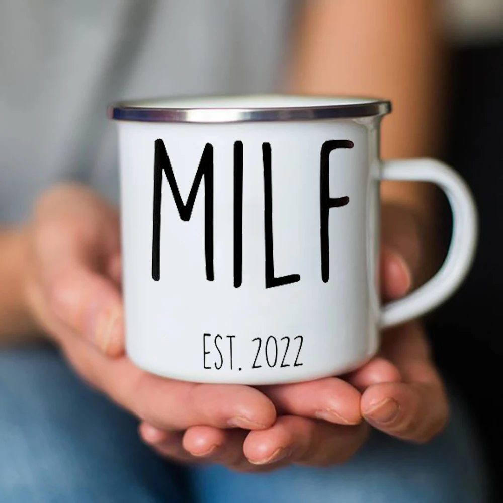 

MILF Congratulations Coffee Mug Mom Drink Cup Baby Shower Gifts New Milf Est 2022 Mum Mother Gift First Mothers Day Mugs