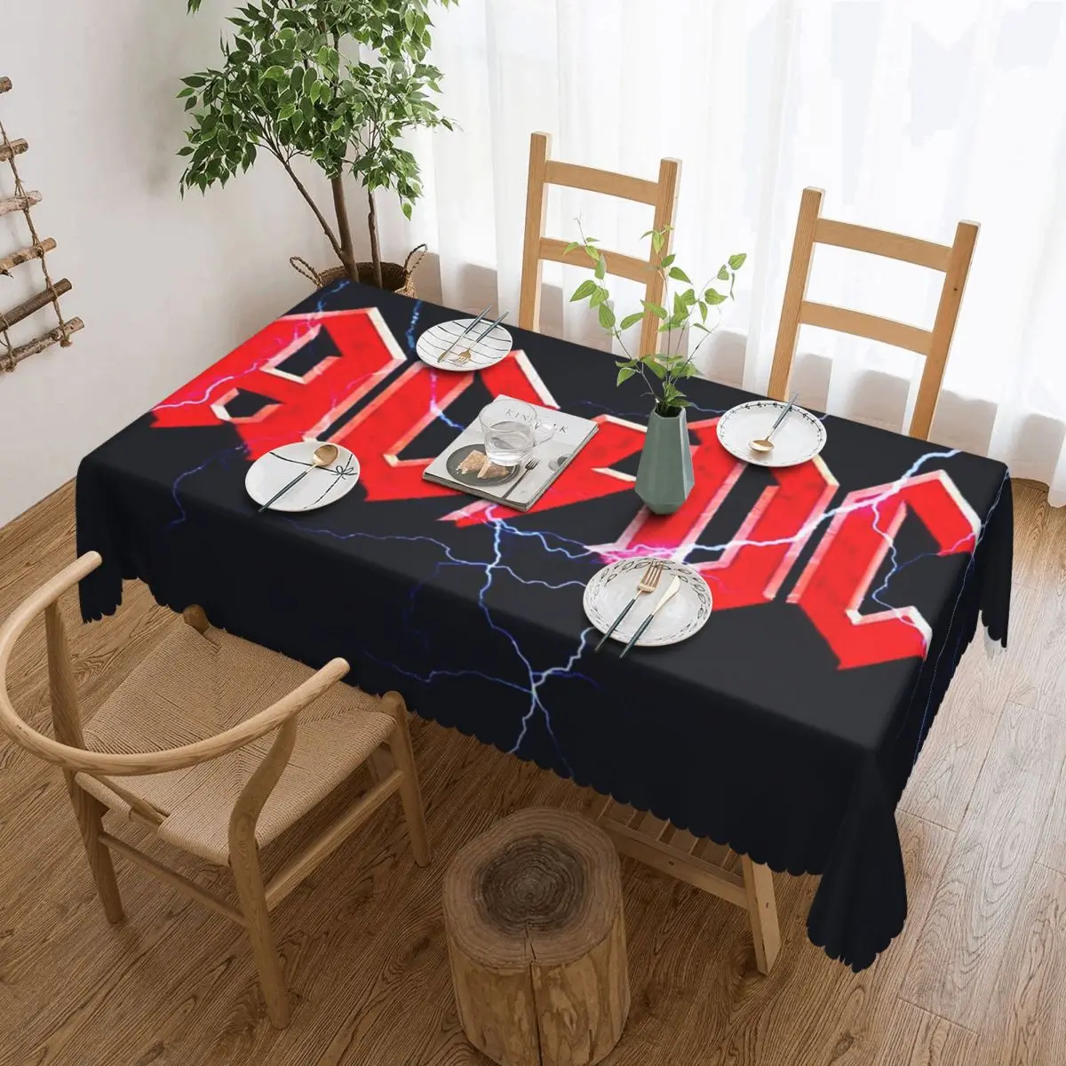 

Винтажная скатерть AC DC из полиэстера