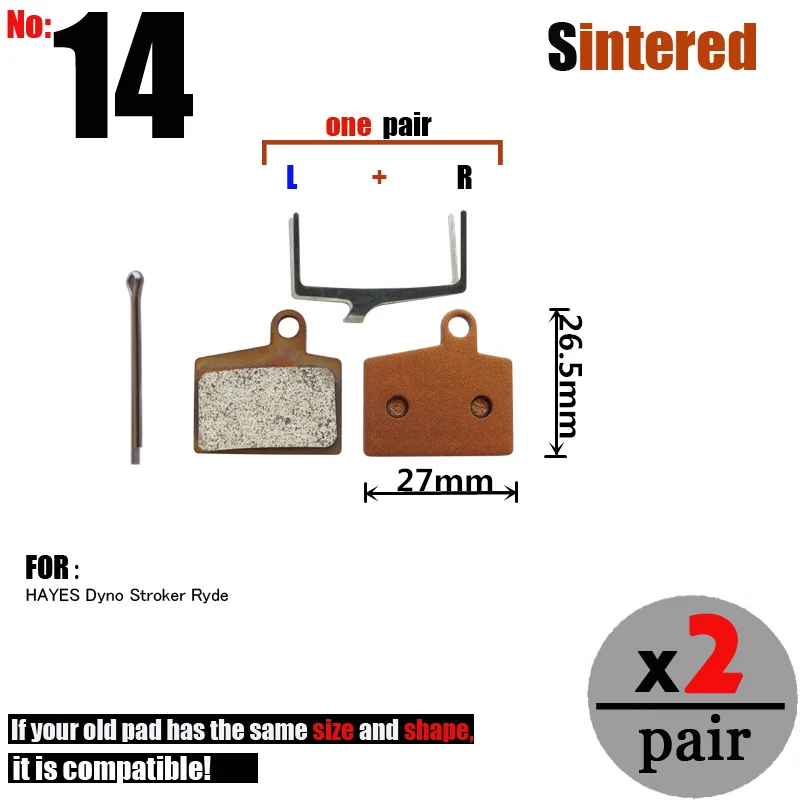 DELT 2-парные велосипедные дисковые тормозные колодки для Hayes Stroker Ryde и Dyno MTB