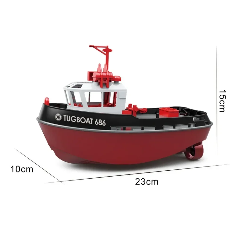 NEW Rc Boat 2.4G 1/72 Powerful Dual Motor Long Range Wireless Electric Remote Control Tugboat Model Toys for Boys Jet
