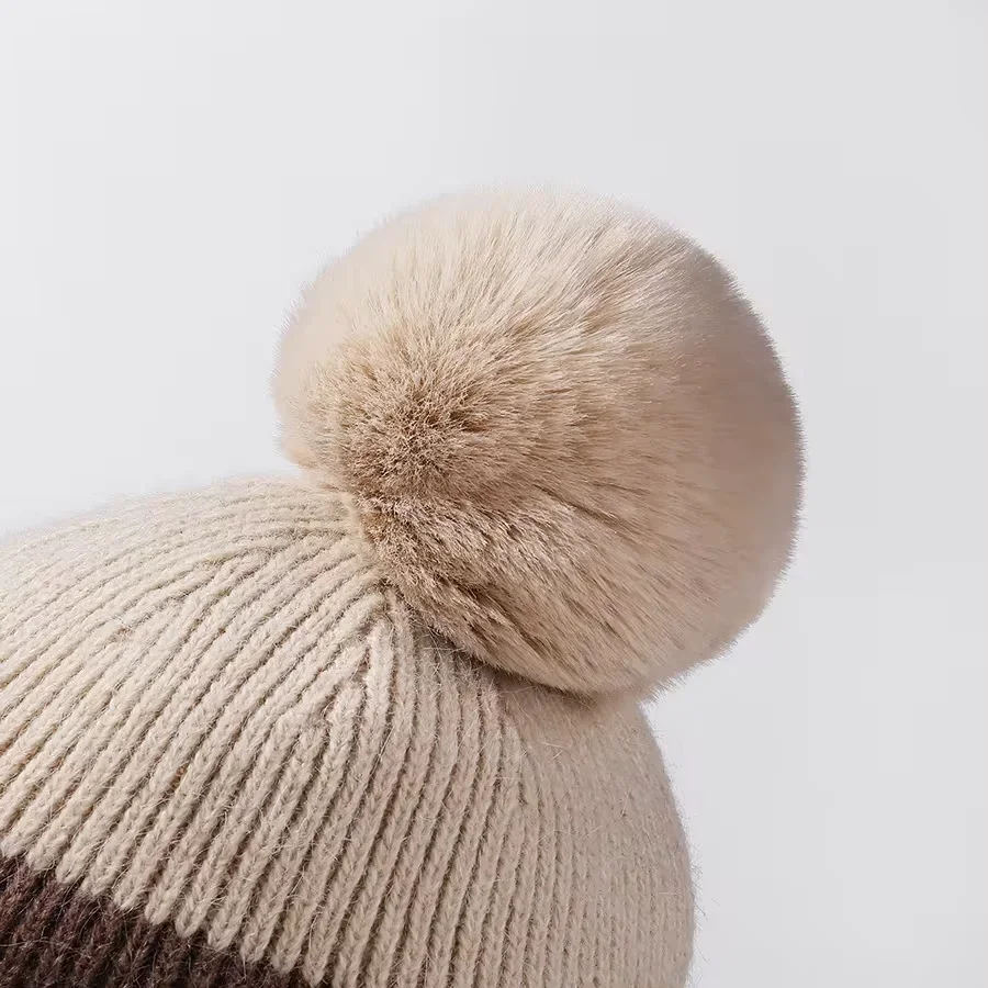 Женская зимняя восьмиугольная кепка с буквой M уличная велосипедная защита ушей