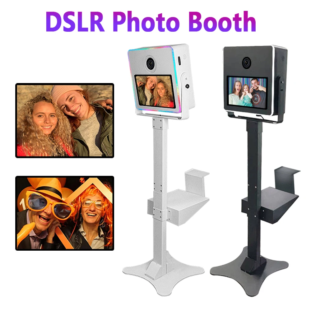 

iPad Photo Booth DSLR Touch Screen 15.6 inch Machine Selfie Kiosk Camera Photo Booth Shell with Flash Light for Party wedding