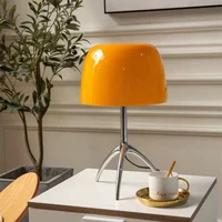 Modern Candy Color Table Light Simple LED Lamp for Bedroom Study Italian Nordic Design Glass Desk Lamp Bedside Copper Decoration