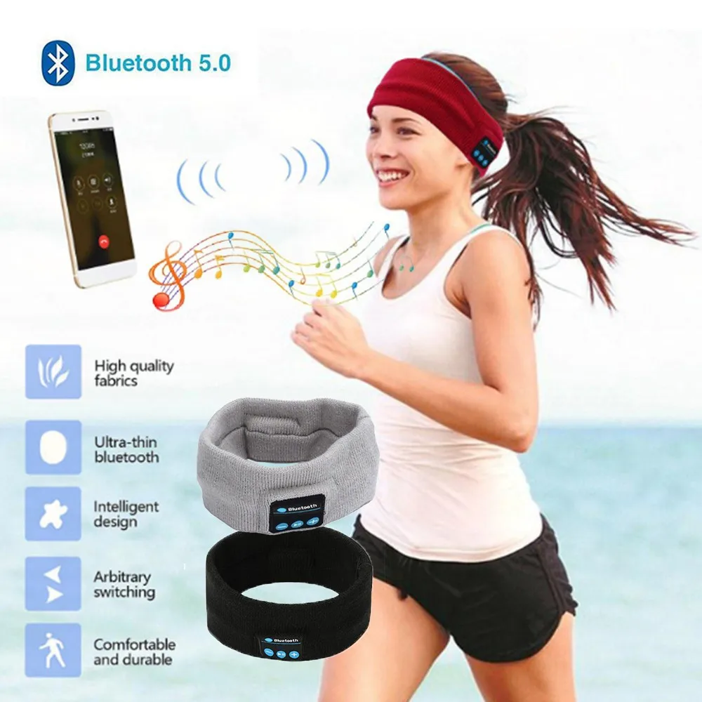 

Wireless Bluetooth Stereo Headphones Running Earphone Sleep Headset Sports Sleeping Music Headband Fashion
