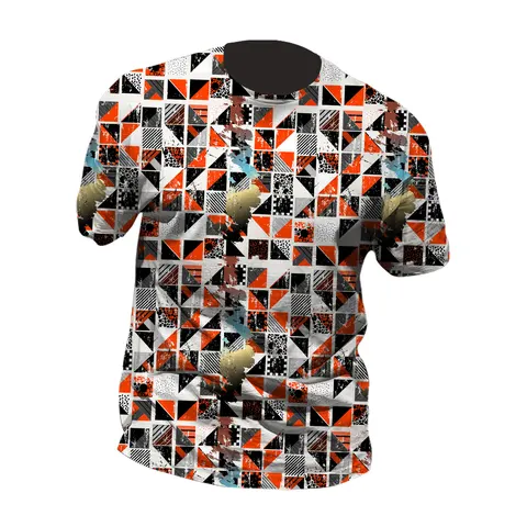 Футболка мужская с 3D-принтом, этническая рубашка с коротким рукавом, топ с круглым вырезом и графическим принтом, Свитшот в стиле древней культуры, на лето