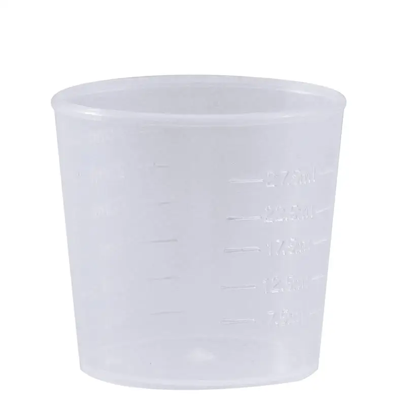 

25pcs 30ml Plastic Graduated Cups Measuring Scale Cups Transparent Liquid Container for Mixing Paint Stain Epoxy Resin