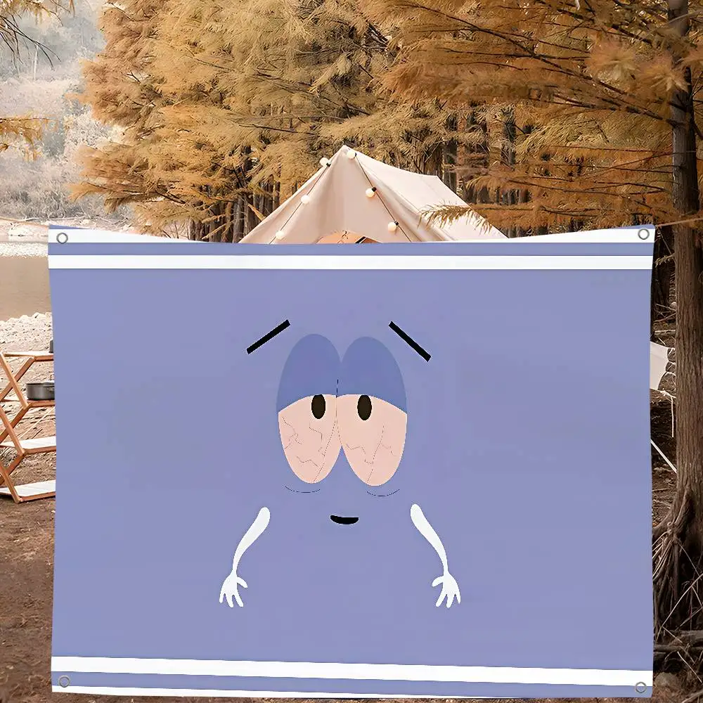 Фото Плакат с мультяшным персонажем Туоли из South Park, японский настенный флаг, аниме-панно, декор для дома №2