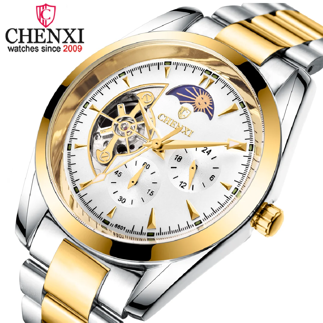 

CHENXI Mens Watches Luxury Tourbillon Design Automatic Mechanical Watch Top Brand Business Retro Wristwatch Relogio Masculino